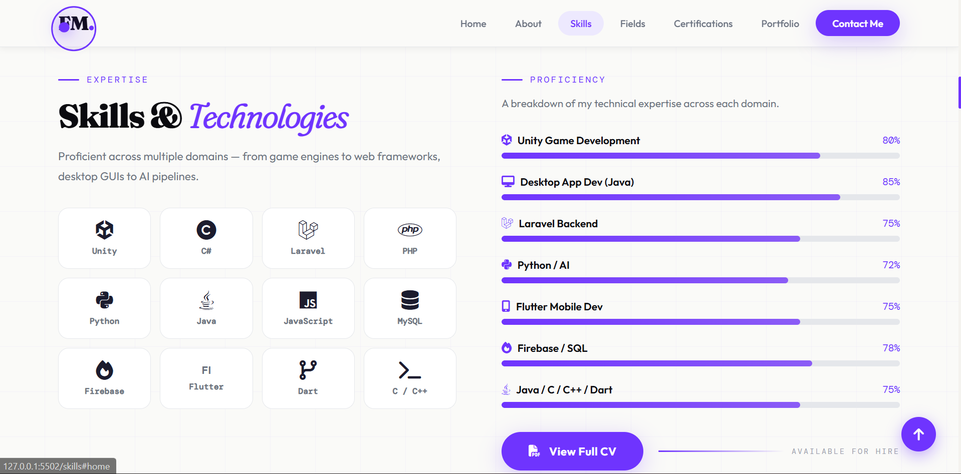Skills Section